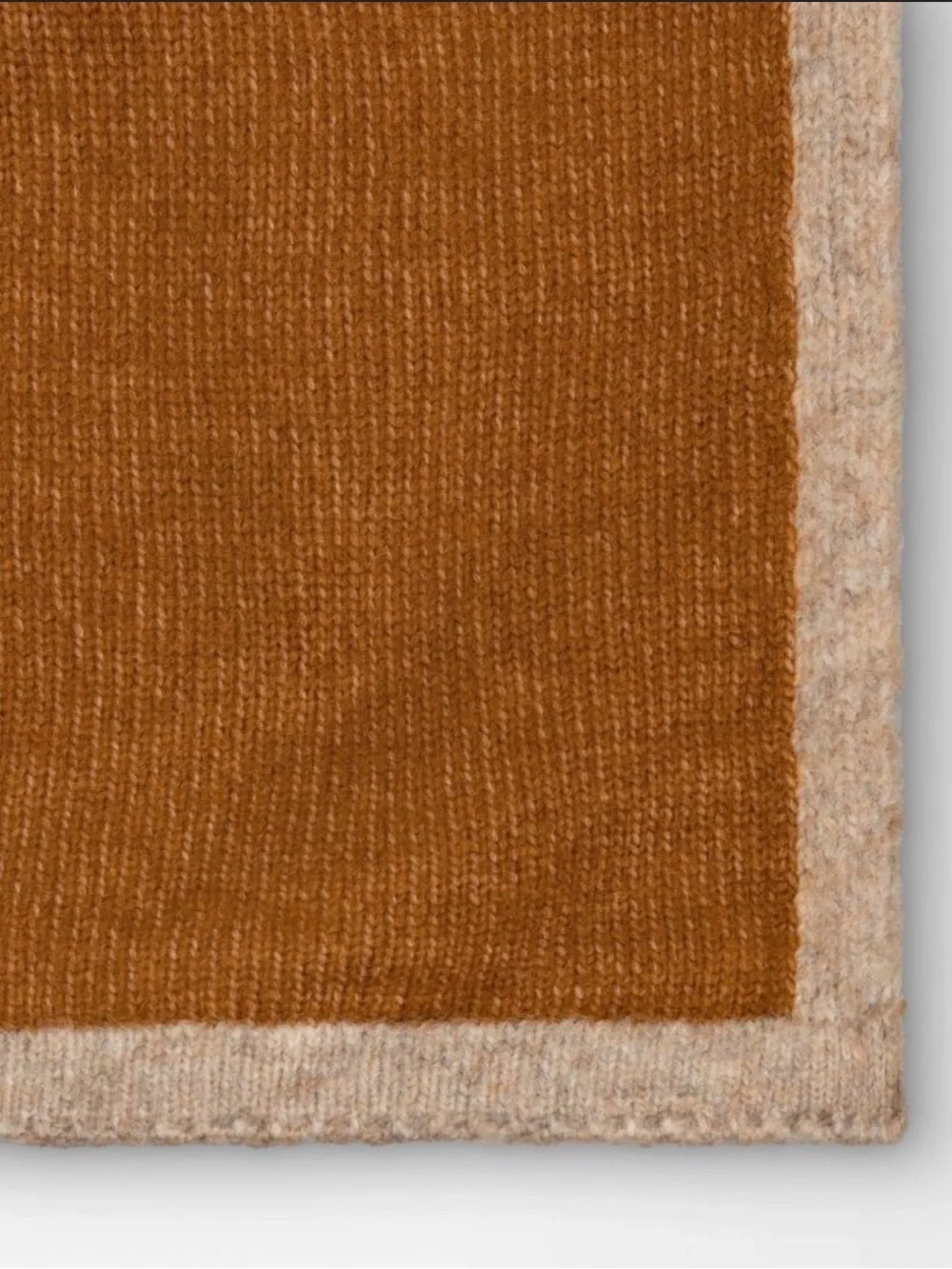 Threshold Caramel Throw with Cream Border